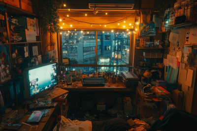 Cluttered Studio Nightscape