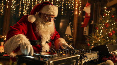 Santa DJing