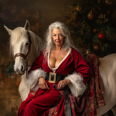 Mrs Santa Claus as Lady Godiva