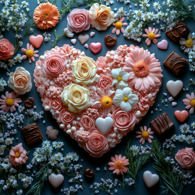 Valentine’s Day Flat Lay
