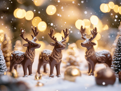 Chocolate Reindeer Sculpture