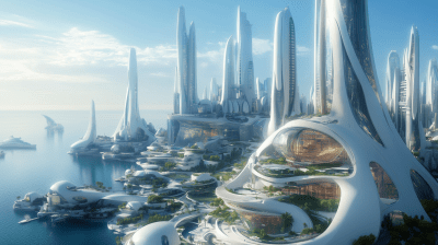 Futuristic Mediterranean Town