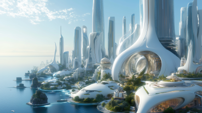 Futuristic Mediterranean Town