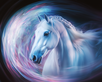 Mysterious White Horse