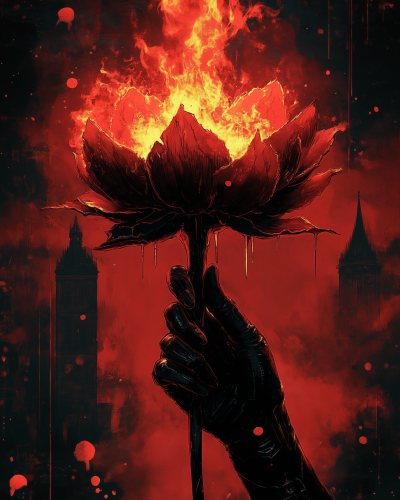 Dark Floral Flames