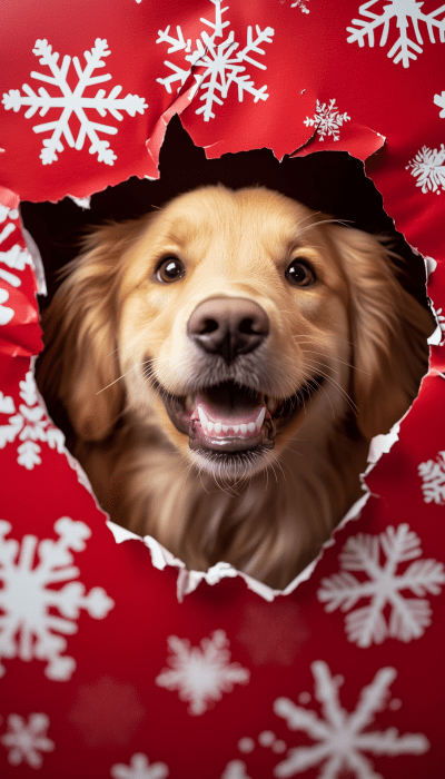 Festive Golden Retriever