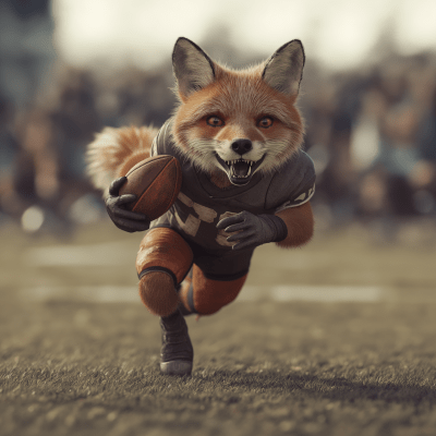 Fox Playing Football