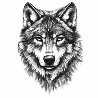 Wolf Tattoo Design