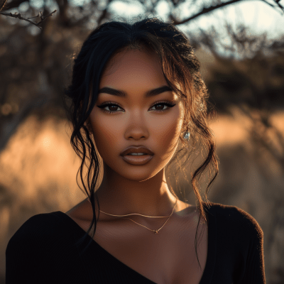 Beautiful Blasian Woman