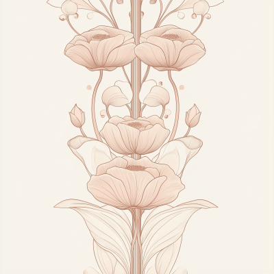 Elegant Art Nouveau Floral Design