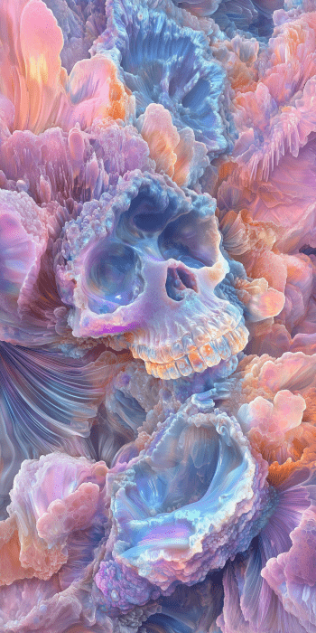 Psychedelic Alien Skull