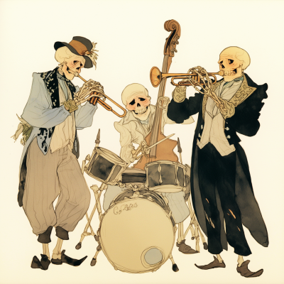 Skeleton Band in a Waltz