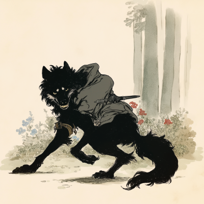 Forest Wolf Running