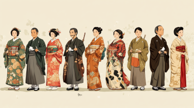 Japanese Group Illustration