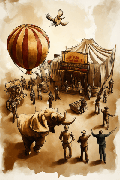 Victorian Traveling Circus Poster