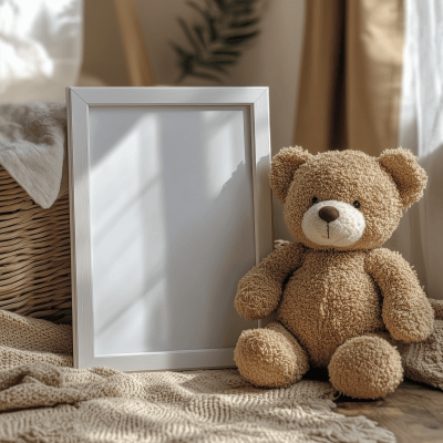 Wooden Photo Frame in Kids Room