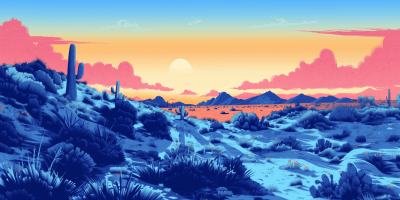 Texan Landscape Illustration