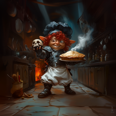 Halfling Chef in Grimdark Style