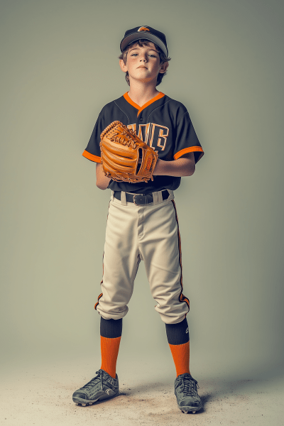 Young Baseball Player Portrait