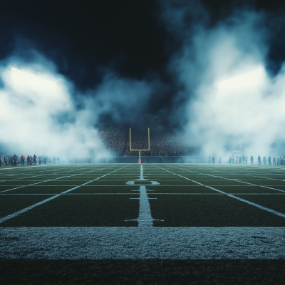 Nighttime NFL Football Field