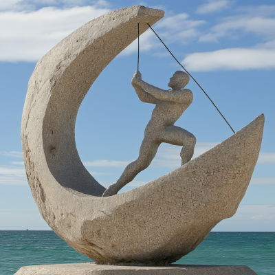 Heroic Fisherman Sculpture