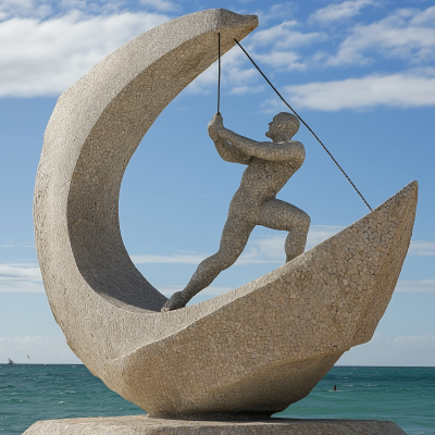 Heroic Fisherman Sculpture