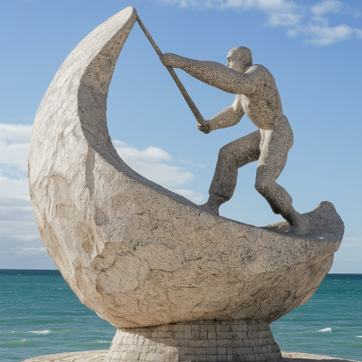 Heroic Fisherman Sculpture