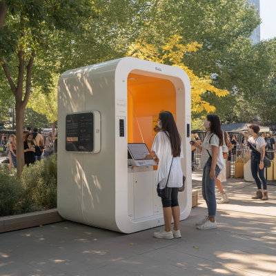 AI Booth at Music Festival