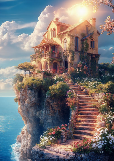Mystical Cliffside House