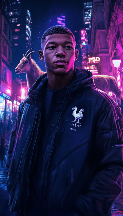 Cyberpunk Kylian Mbappe