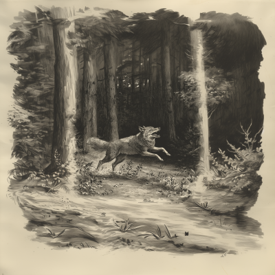 Coyote in the Woods