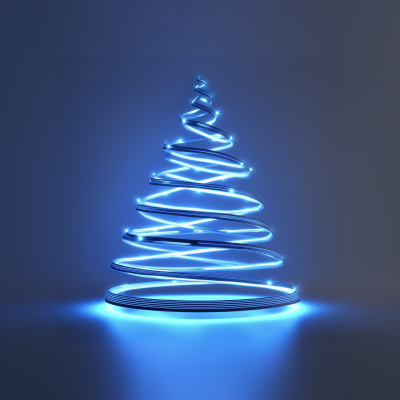 Blue LED Christmas Tree