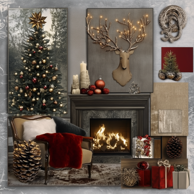 Christmas Themed Material Board