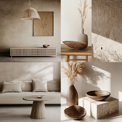 Earthy Minimal Spa Reception