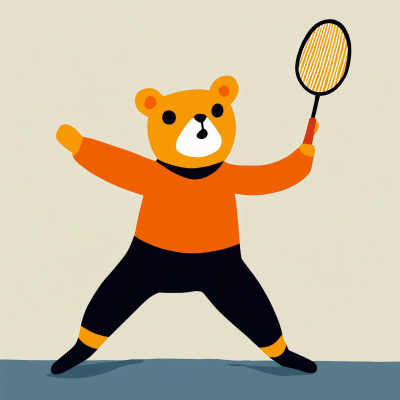 Playful Badminton Animal