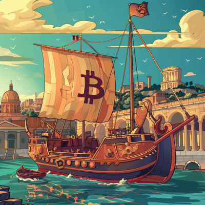 Merchant Ship Arriving in Ancient Rome