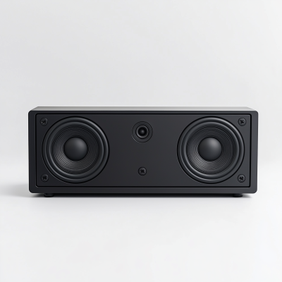Black Speaker on White Background