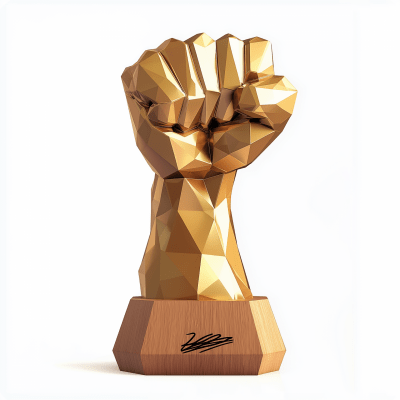 Golden Clenched Fist Trophy