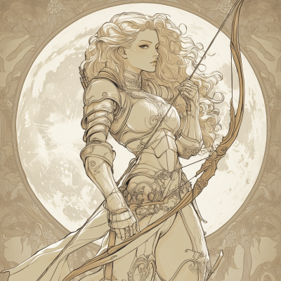 Knight Girl Under the Moon
