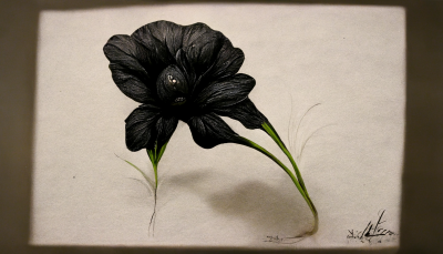 Ultra Realistic Black Flower