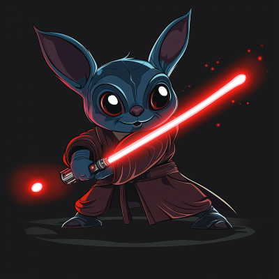 Stitch as Darth Maul