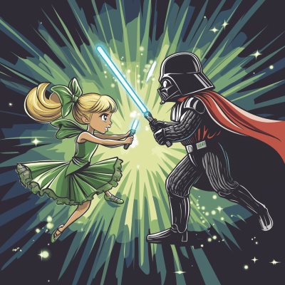 Tinker Bell vs Darth Vader