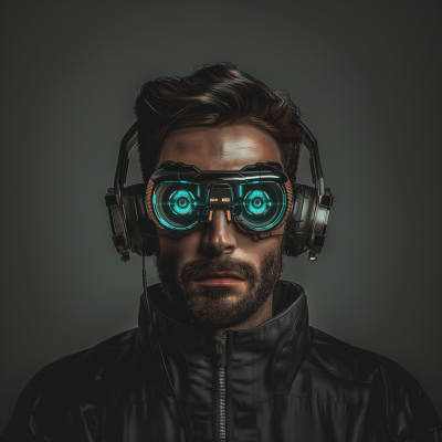 Cyborg DJ Portrait