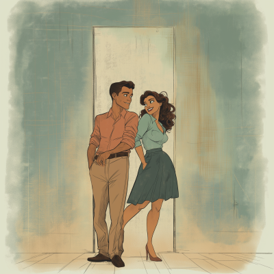Couple in Heartstopper Style