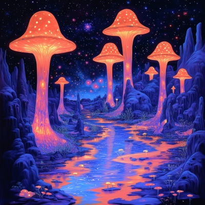 Trippy Extraterrestrial Landscape