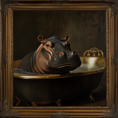 Hippopotamus in a Bathtub