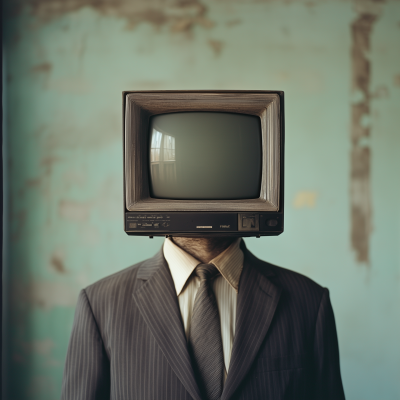 Man with a TV Head