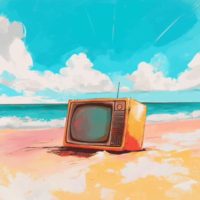 Abstract Beach TV