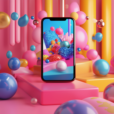 3D Render of App Update