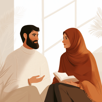 Muslim Couple Discussion
